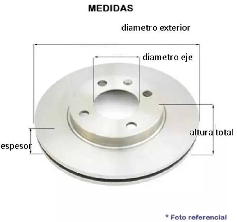 Disco Freno Para Volkswagen Golf 1.8 1991 al 2000 - Imagen 3